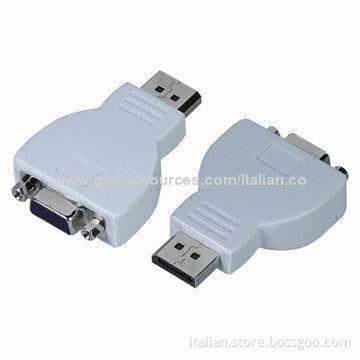 DisplayPort to VGA Adapter Type, 1,920 x 1,200 x 60Hz Video Resolution